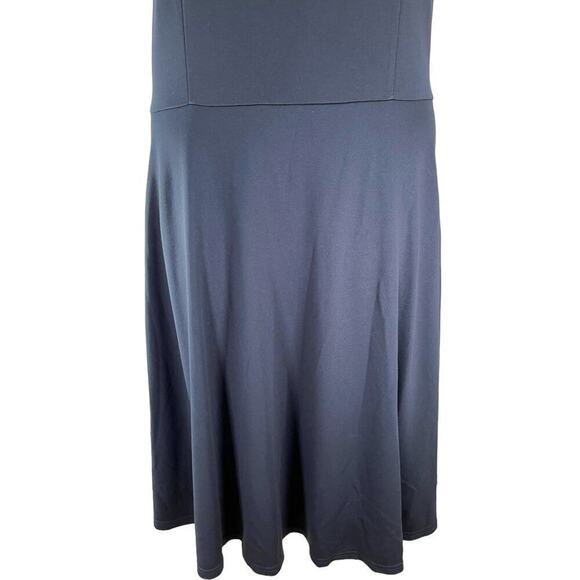 City Chic Aubree Frill Shoulder Fit & Flare Dress Navy Womens Plus Size 16 NWT - Picture 6 of 9